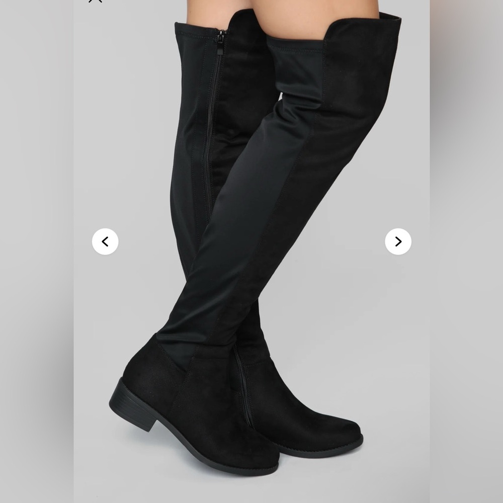 Fashion Nova Marja Over The Knee Boot - Black